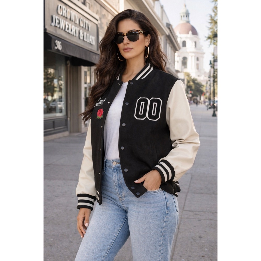 Original Deluxe Supply Varsity Jacket Cali Rose Size M male/ oversized M woman